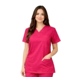 Bluza chirurgiczna stretch amarant roz. XL – bluza chirurgiczna – odzież medyczna